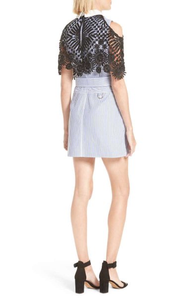 画像4: 【ドラマ使用】Self Portrait セルフポートレート レースケープミニドレス (4)