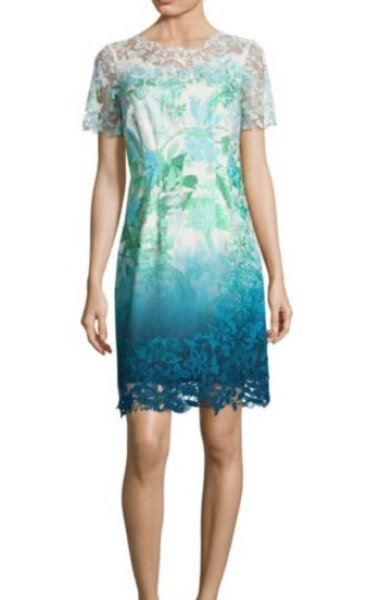 画像1: 【Wendy Williams着用】Elie Tahari エリータハリ　Laced Organdy Mini Dress (1)