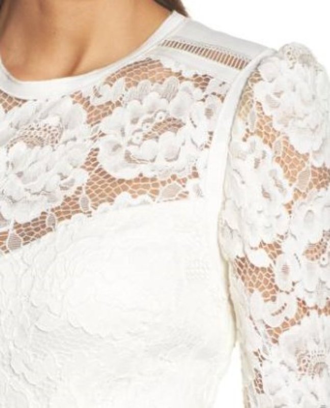 画像4: Tadashi Shoji タダシショージ　 Lace & Crepe Gown ブラック (4)