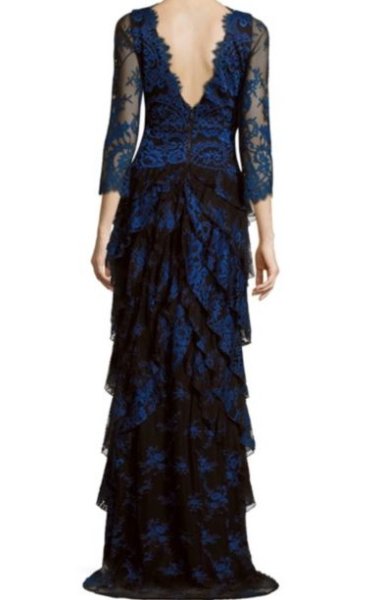 画像3: Alice + Olivia アリスアンドオリビア Vネックレースgown (3)