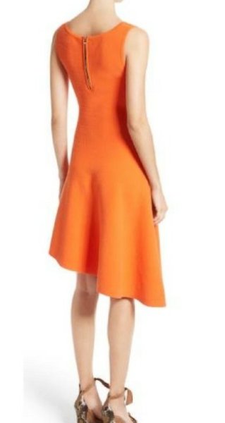 画像3: 【ドラマ使用】Milly ミリー アシンメトリックドレス オレンジ系 (3)