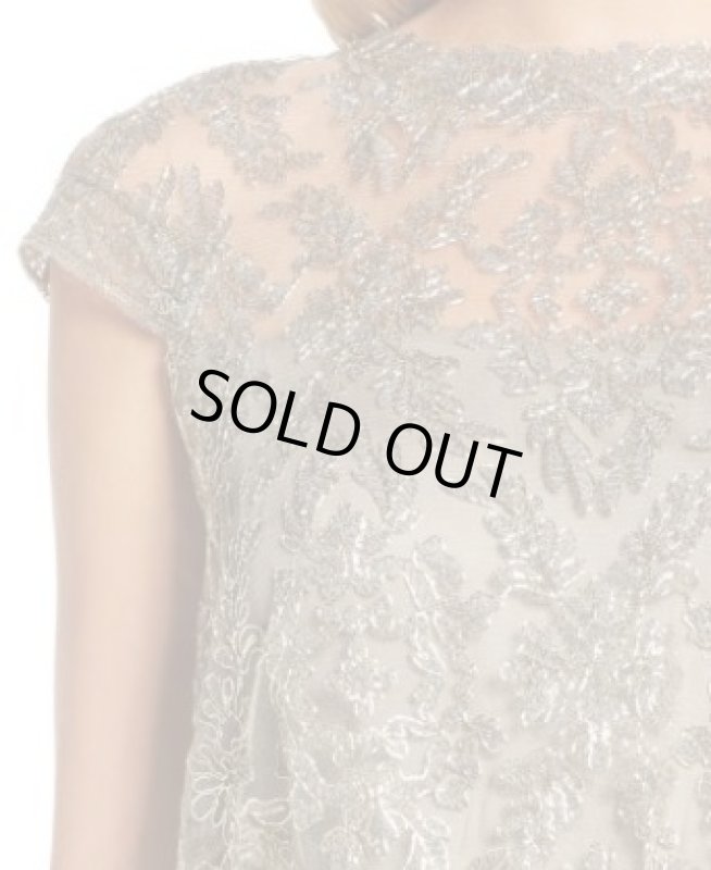 画像3: Tadashi Shoji　タダシショージ　Embroidered Metallic Blouson Dress (3)