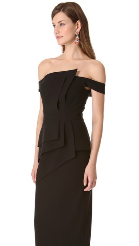 画像2: 【セレブ多数愛用】Black Halo Eve  La Reina Gown  ブラック  41715 (2)