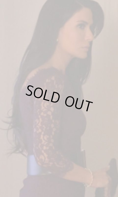 画像3: 【ドラマ使用】Adrianna Papell アドリアナパペル   L/S Lace Dress  クラッシュベリー (3)