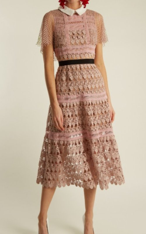 画像2: 【白石聖さんに衣装提供、ピッパミドルトンさんご愛用】Self Portrait　セルフポートレート　Floral-vine lace dress  20202 (2)