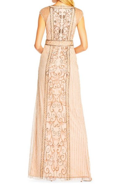 画像2: Adrianna Papell アドリアナパペル Beaded Column Gown (2)