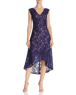 セール！Tadashi Shoji タダシショージ レースVネックロング