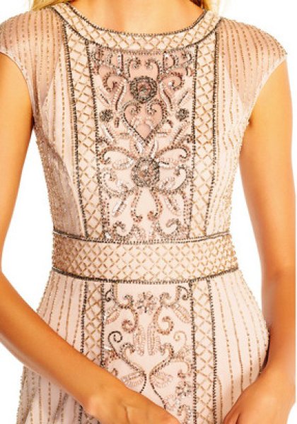 画像3: Adrianna Papell アドリアナパペル Beaded Column Gown (3)
