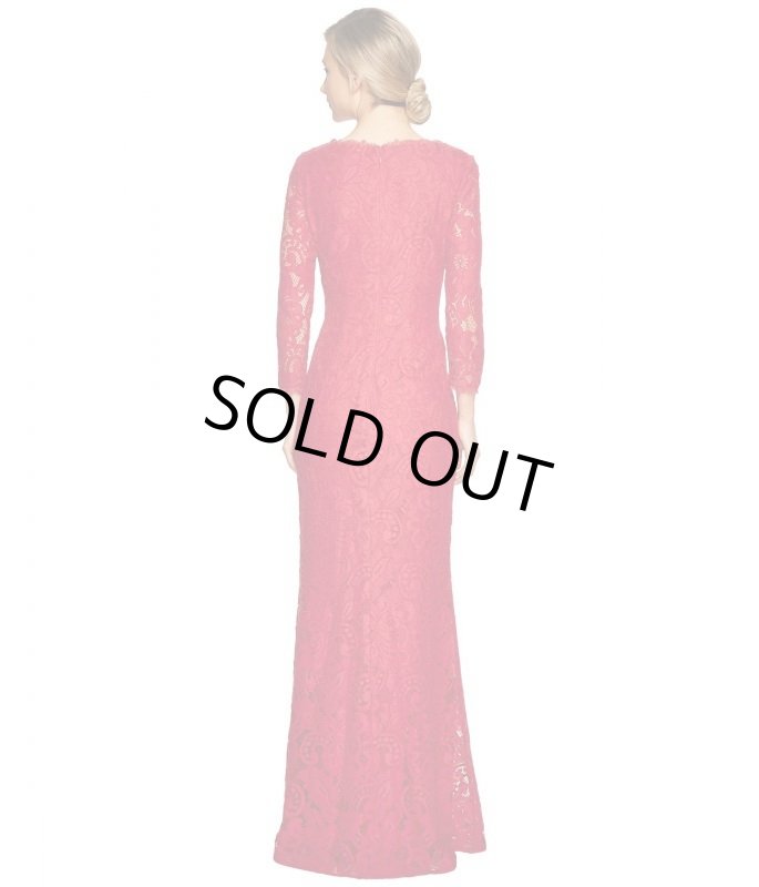 画像2: Adrianna Papell　アドリアナパペル　レースマーメイドドレス　ルビー (2)