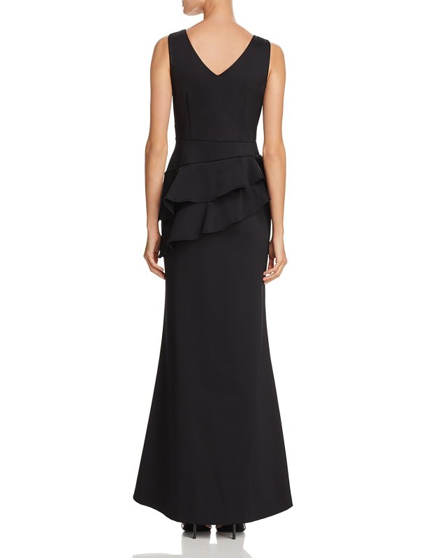 画像2: Adrianna Papell アドリアナパペル 　レイヤードペプラムロングドレス (2)