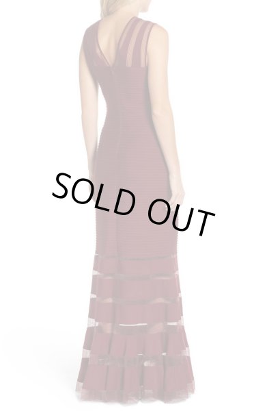 画像2: Tadashi Shoji タダシショージ   メッシュピンタックドレス  (2)