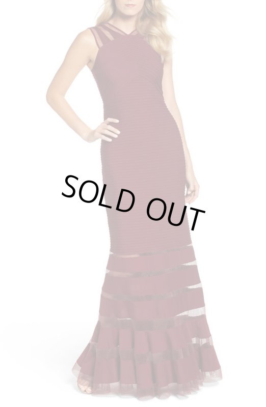 画像1: Tadashi Shoji タダシショージ   メッシュピンタックドレス　 (1)