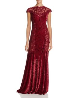 タダシショージ　マキシワンピース　総レース　スパンコール　ドレス　パーティー 極美品✨ タダシショージ マキシ ドレス レース スパンコール 花 6 青