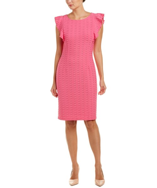 画像1: 【Kathie Lee Gifford愛用】Adrianna Papell アドリアナパペル　Wavy Ottoman Shift Dress (1)