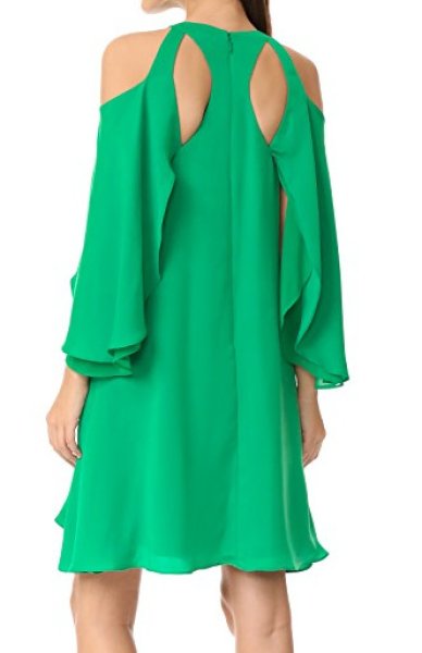 画像3: 【ドラマ使用】Halston Heritage コールドショルダーラッフルドレス (3)