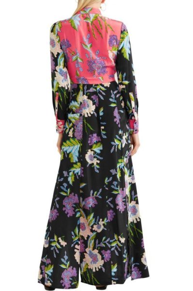 画像2: 【乃木坂46 西野七瀬さん着用】Diane von Furstenberg ダイアンフォンファステンバーグ 花柄コンボマキシシャツドレス (2)