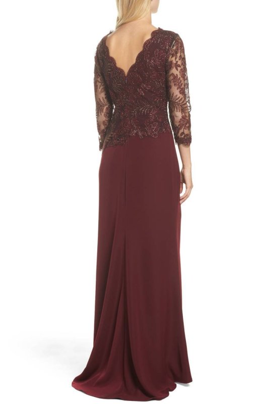 画像2: Tadashi Shoji  タダシショージ　Embroidered Woven Gown (2)