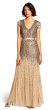 画像1: 【ドラマ使用】Adrianna Papell　　 Cap-Sleeve Sequined Gown  ヌード (1)