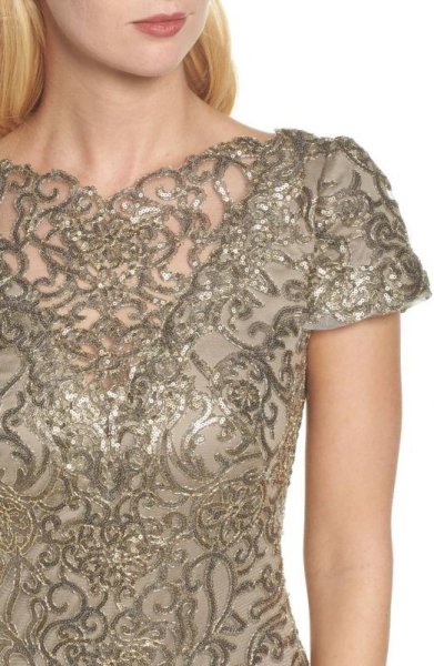 画像3: Tadashi Shoji タダシショージ Corded Lace Gown (3)