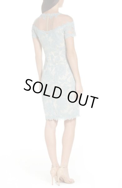 画像2: 【白石麻衣さん着用】Tadashi Shoji  タダシショージ  Illusion Lace Sheath Dress ブルー系 (2)