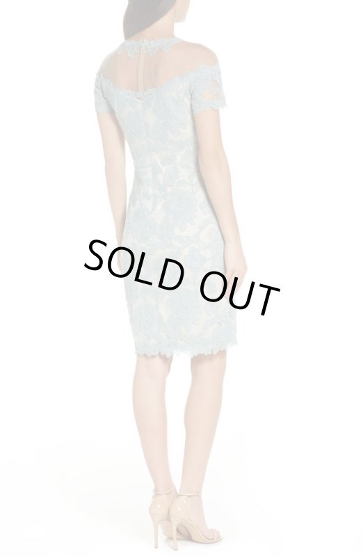 画像2: 【白石麻衣さん着用】Tadashi Shoji  タダシショージ  Illusion Lace Sheath Dress ブルー系 (2)