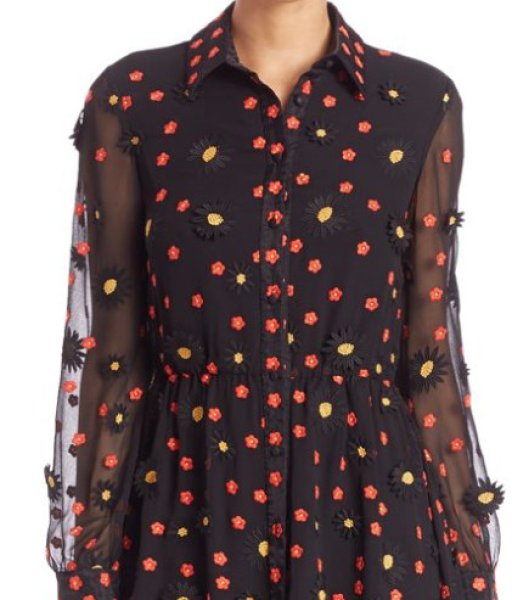 画像3: 【ヴァンサンカン掲載】Alice + Olivia アリスアンドオリビア  Enid Embroidered Shirt Dress (3)