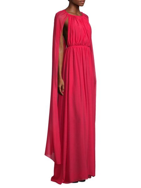 画像4: Rachel Zoe レイチェルゾー Henrietta ケープバックロングドレス  07262 (4)