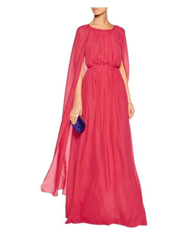 画像1: Rachel Zoe レイチェルゾー　Henrietta ケープバックロングドレス  07262 (1)