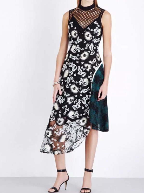 画像4: Self Portrait　セルフポートレイト　 Asymmetric Lace Dress (4)