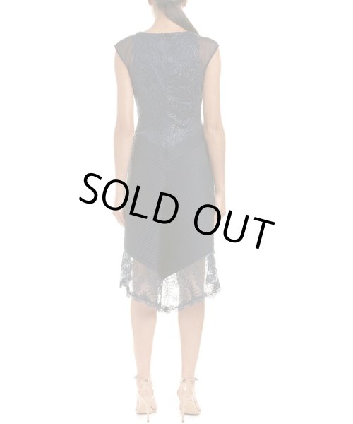 画像2: Tadashi Shoji タダシショージ   Hi-Lo Embroidered Dress ネイビー (2)