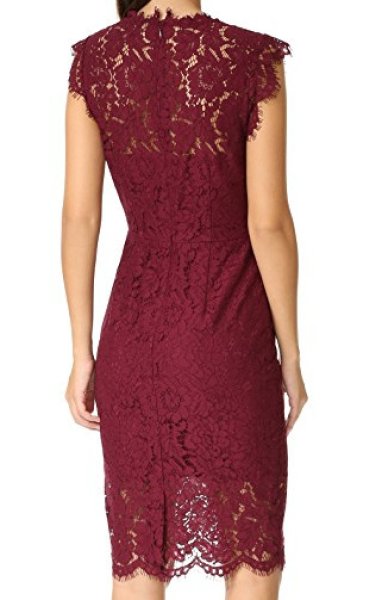 画像2: 【Hoda Kotb着用】Rachel Zoe   Suzette Fitted Dress  Maroon  (2)