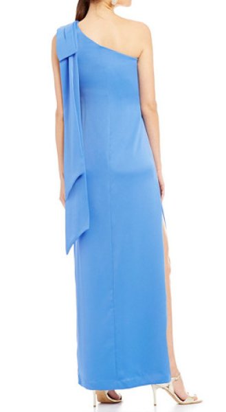 画像2: Nicole Miller ニコルミラー  Bow-Shoulder Crepe Gown (2)