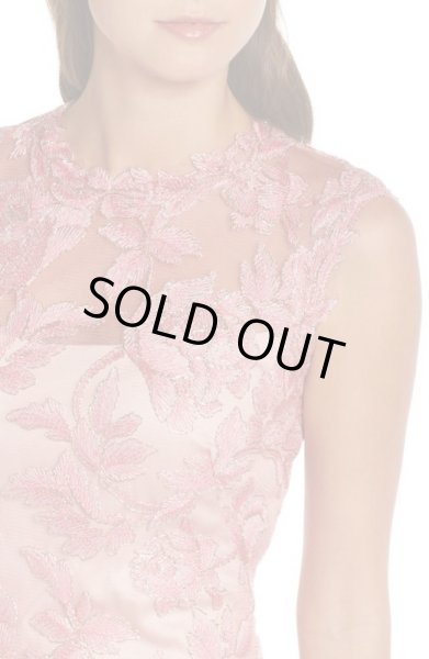 画像3: Tadashi Shoji  タダシショージ  Sleeveless Embroidered Cocktail Dress ピンク系 (3)