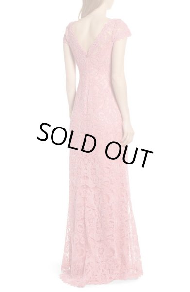 画像2: Tadashi Shoji     Lace Column Gown  ピンク系 (2)