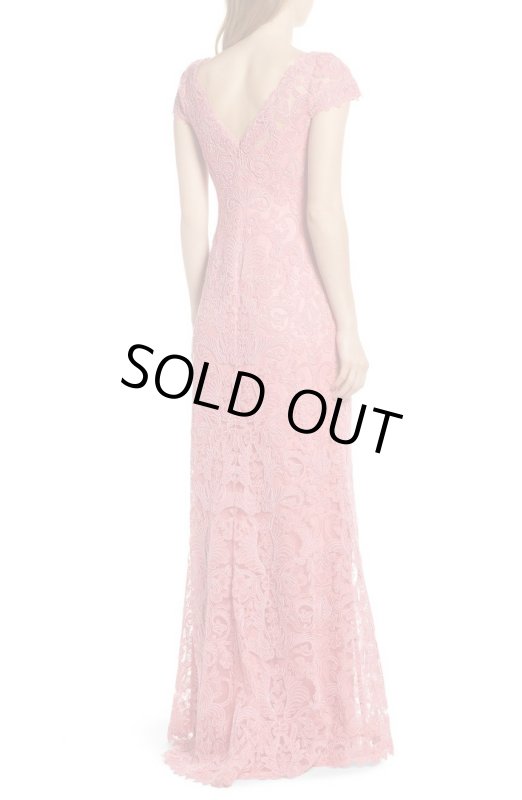 画像2: Tadashi Shoji     Lace Column Gown  ピンク系 (2)