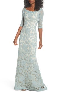 ★セール♪TADASHI SHOJI メタリック刺繍イリュージョンガウン★ Special Order | Tadashi Shoji