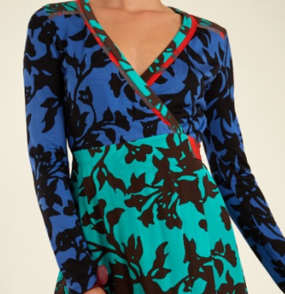 画像3: 【ドラマ使用】Diane von Furstenberg ダイアンフォンファステンバーグ  print silk wrap dress  (3)