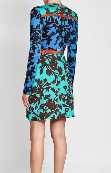 画像2: 【ドラマ使用】Diane von Furstenberg ダイアンフォンファステンバーグ  print silk wrap dress  (2)
