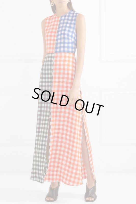 画像1: 【アリソンウィリアムス愛用】Diane von Furstenberg ダイアンフォンファステンバーグ　ギンガムストレッチシルクドレス (1)