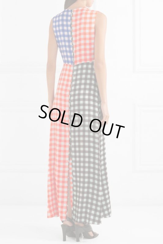 画像2: 【アリソンウィリアムス愛用】Diane von Furstenberg ダイアンフォンファステンバーグ　ギンガムストレッチシルクドレス (2)