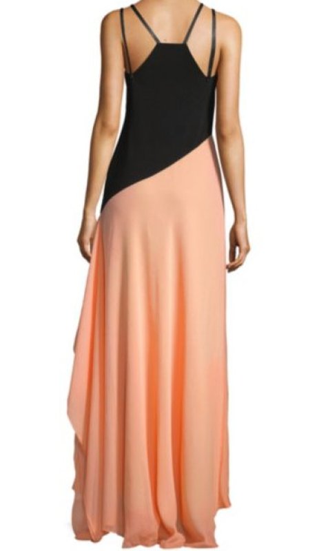画像2: 再販売！Halston Heritage   Colorblocked Crepe Gown (2)