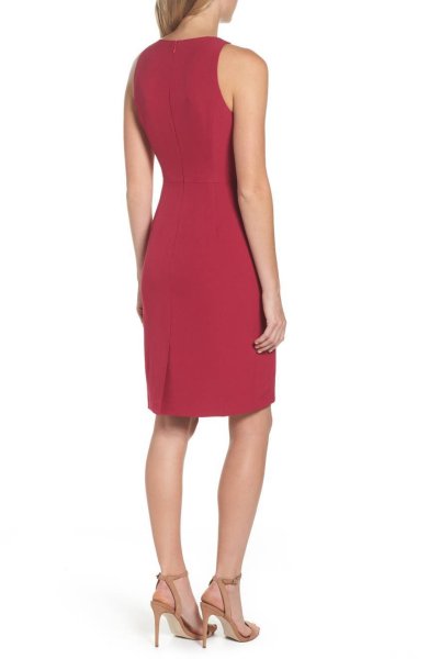 画像2: 【Kathie Lee Gifford愛用】Adrianna Papell アドリアナパペル Stretch Crepe V-Neckドレス (2)