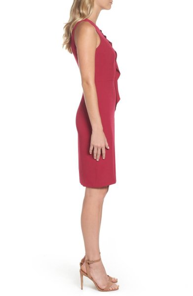 画像3: 【Kathie Lee Gifford愛用】Adrianna Papell アドリアナパペル Stretch Crepe V-Neckドレス (3)