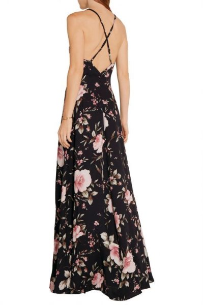 画像2: 【ミランダカー愛用】Alice + Olivia アリスアンドオリビア Alves 花柄マキシドレス (2)