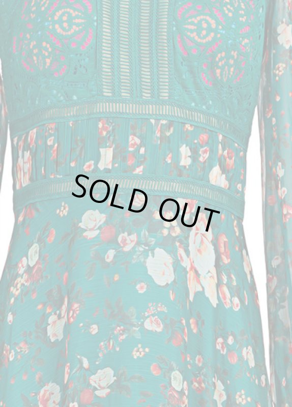 画像2: 【ニッキーリード愛用】Tadashi Shoji  タダシショージ   Duverny Gown　グリーン系 (2)