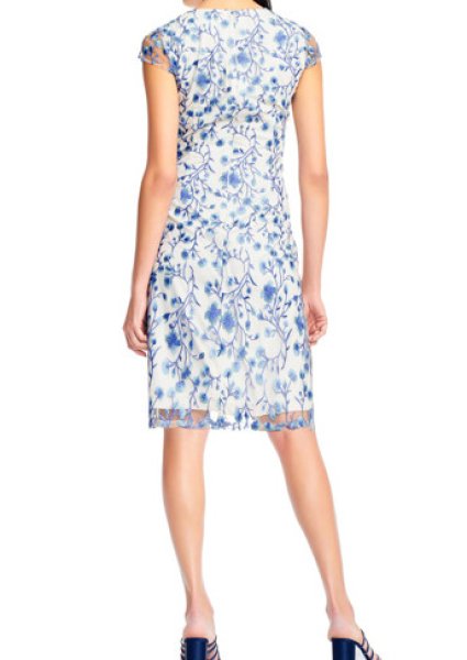 画像2: 【Kathie Lee Gifford愛用】Adrianna Papell アドリアナパペル Floral Vine Embroideredドレス (2)