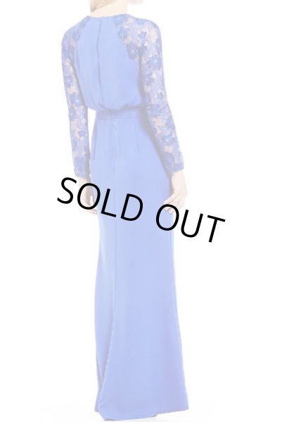 画像2: セール!Tadashi Shoji  タダシショージ  Giana Crepe Gown ブルー系 (2)