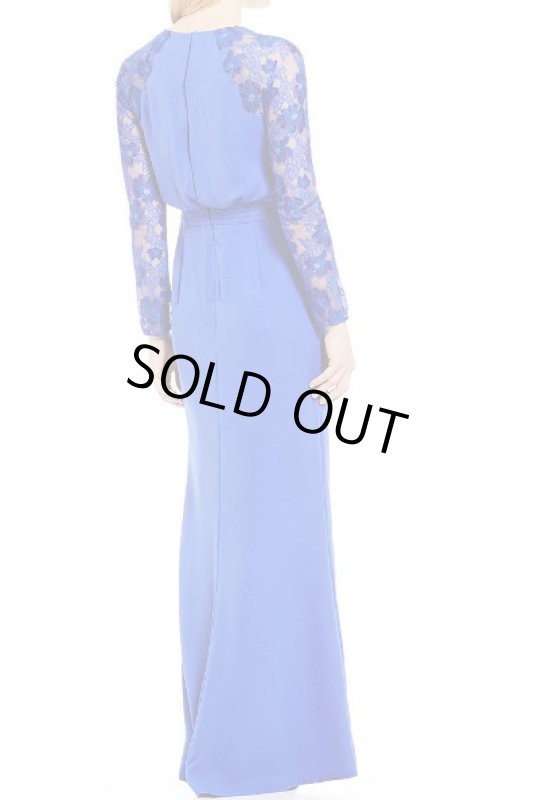 画像2: セール！Tadashi Shoji  タダシショージ  Giana Crepe Gown ブルー系 (2)