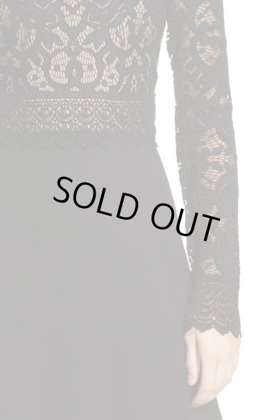 画像4: Tadashi Shoji  タダシショージ Lace & Crepe Gown ブラック (4)