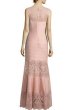 画像2: Tadashi Shoji Sleeveless Ribbed Stretch Dress 　petal pink ピンク系 (2)